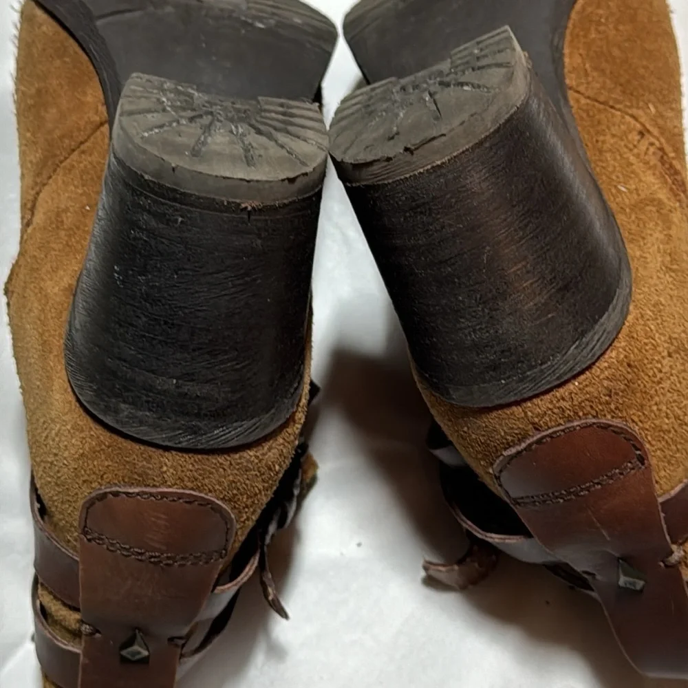 Sam Edelman‎ Hannah brown suede ankle boots Sz 6 1/2